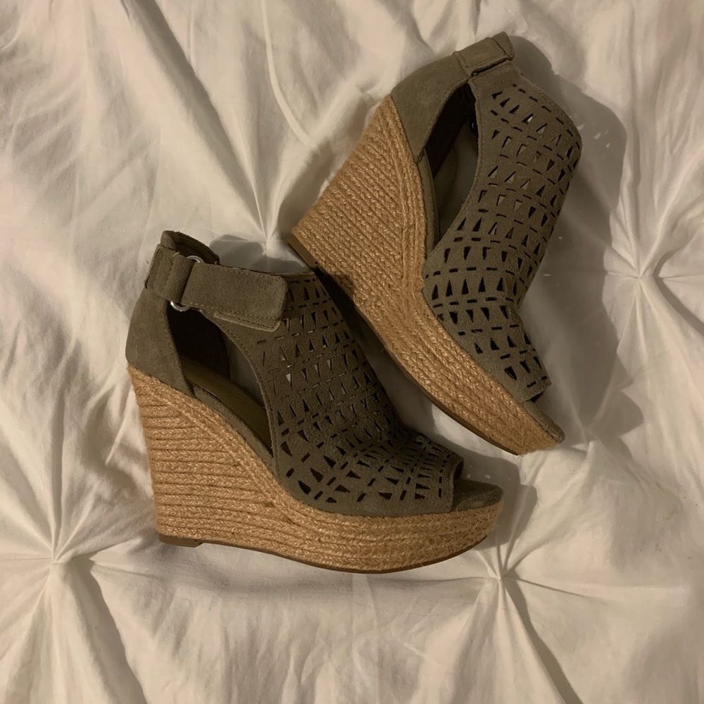 Olive Green Wedges